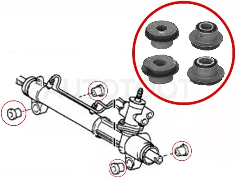 Сайлентблок рулевой рейки Toyota RAV4 (CA20) 00-05 (Комплект) - Артикул ST4425042140B - Производитель Sat - Фото, Отзывы, Цены