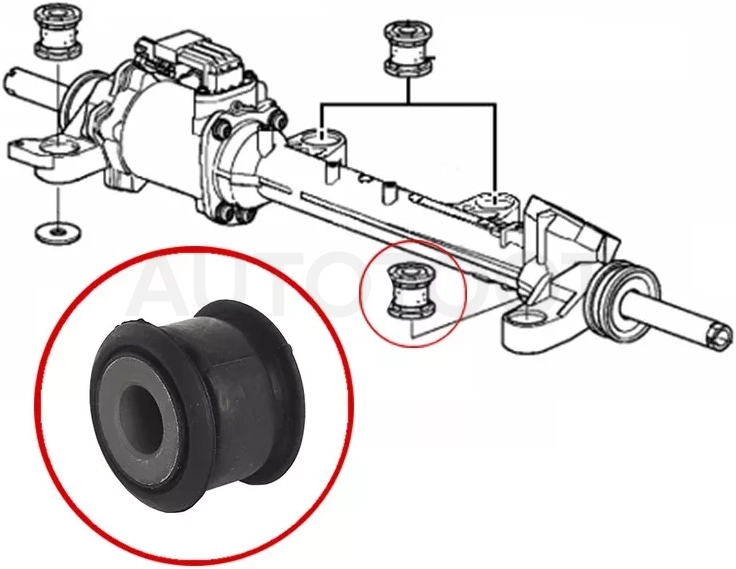 Сайлентблок рулевой рейки Honda Accord 08-13 / Acura TSX 08-14