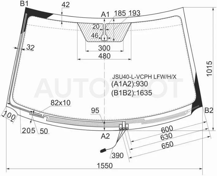 Стекло лобовое (Обогрев щеток) Toyota Highlander 07-13 / Kluger V 07-13 - Артикул JSU40LVCPHLFWHX - Производитель Xyg - Фото, Отзывы, Цены