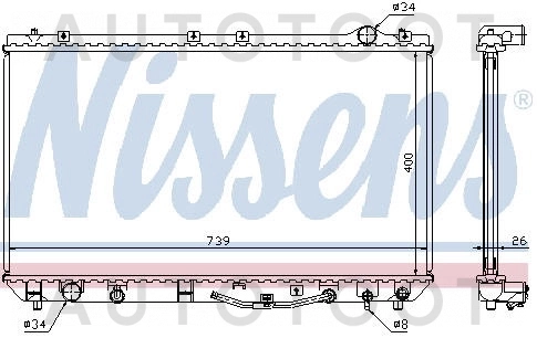 Радиатор охлаждения AT 3L -TY0003MCV20 Sat для TOYOTA CAMRY