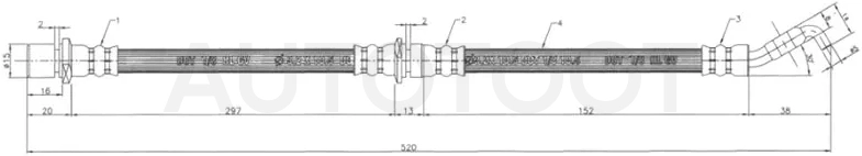 Шланг тормозной передний (Таиланд) SUBARU IMPREZA/FORESTER WRX/STI 96- RH