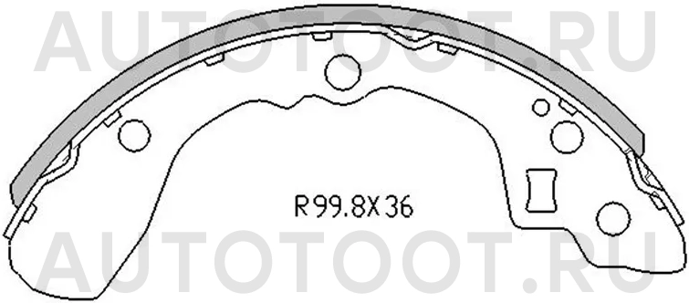 Колодки тормозные задние -ST0K2012638Z Sat для KIA SPECTRA