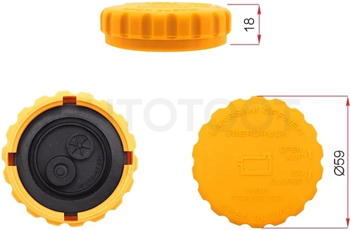 Крышка расширительного бачка OPEL ASTRA-F/ASTRA-G/ZAFIRA-A/ CORSA-A/CORSA-B/TIGRA-A/CORSA-C/TIGRA-B/