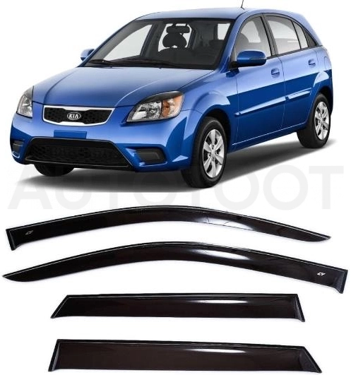 Ветровики 4шт (хетчбэк) -  для KIA RIO