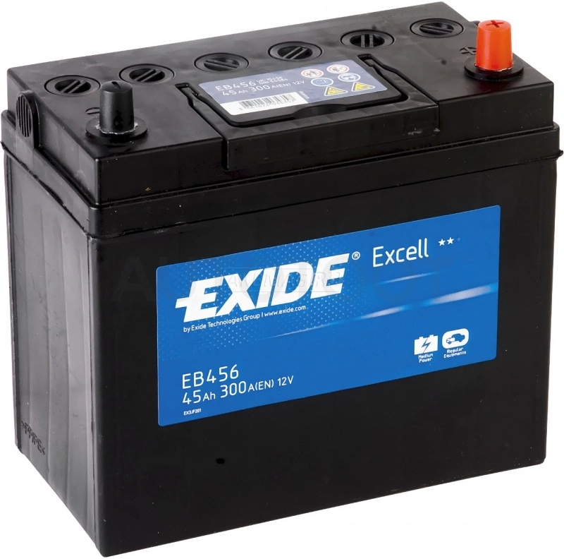 Аккумулятор EXIDE 45Ah 300A обратная полярность(-+)