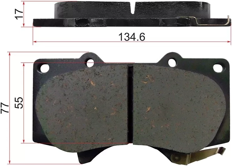 Колодки тормозные (Спереди) Mitsubishi Pajero 06-20 / Toyota Hilux Pick Up 97