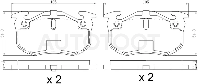 Колодки тормозные (Сзади) Citroen Saxo 96-99 / Peugeot 205 83-90 / 206 98-09 / 207 06-09 / 306 93-97 / Renault Megane 95-03
