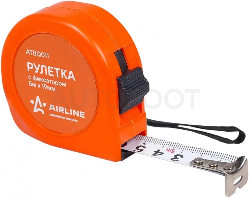 Рулетка с фиксатором 5м х 19мм - Артикул ATBQ011 - Производитель Airline - Фото, Отзывы, Цены