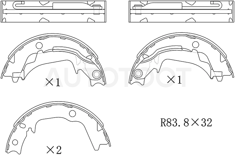 Колодки тормозные барабанные (Стояночный тормоз) Hyundai Sonata 98-13 / Kia Soul 08-16
