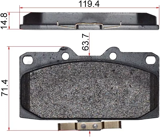 Колодки тормозные (Спереди) Subaru Forester 00-02 / Impreza 00-07 / Impreza WRX 00-07
