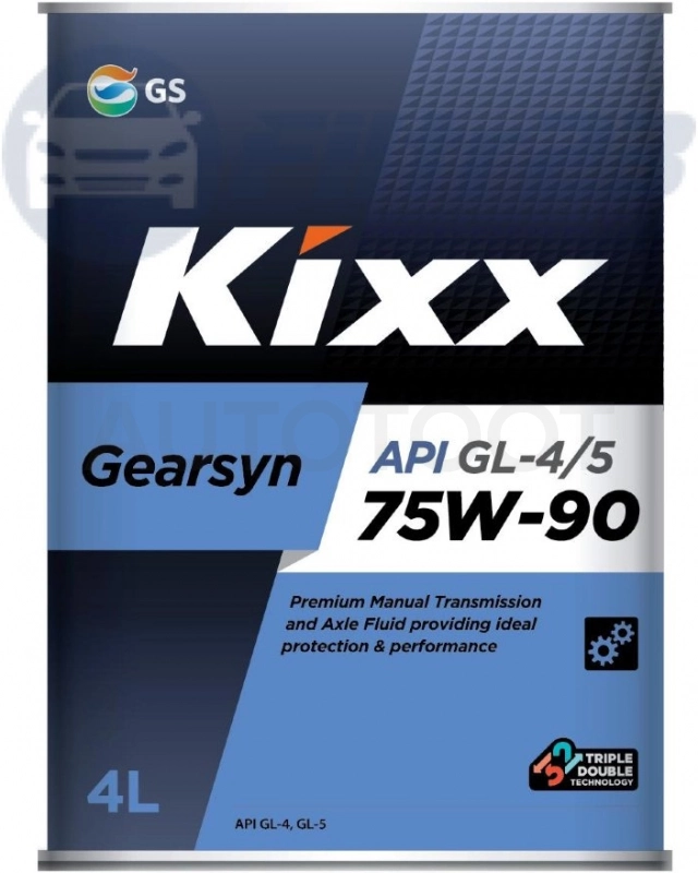 Масло трансмиссионное синтетика 75W-90 KIXX GEARSYN GL-4/5  4л - Артикул L296344TE1 - Производитель Kixx - Фото, Отзывы, Цены