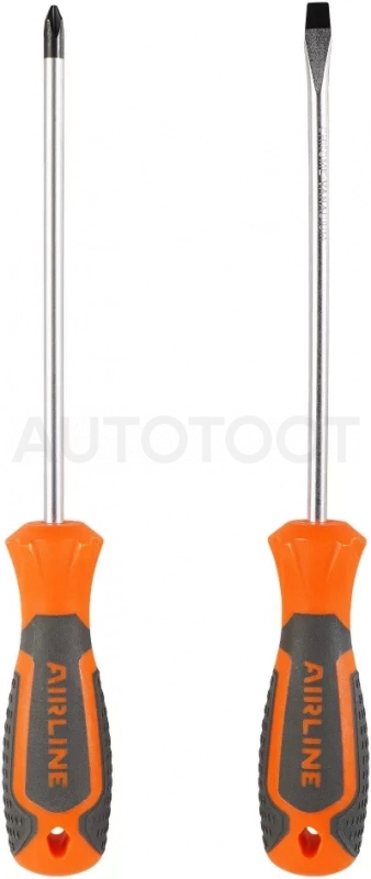 Набор отвёрток 2 пр. (SL6x150mm, PH2x150mm), пласт.подвес - Артикул ATAU013 - Производитель Airline - Фото, Отзывы, Цены