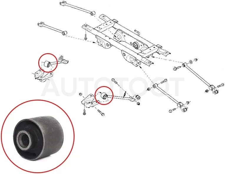 Сайлентблок Nissan Terrano 14-22 / Renault Duster 10-21 - Артикул ST8200841004 - Производитель Sat - Фото, Отзывы, Цены