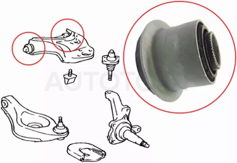 Сайлентблок рычага Toyota Crown 87-99 - Артикул ST4863230070 - Производитель Sat - Фото, Отзывы, Цены