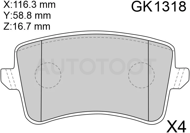Колодки тормозные (Сзади) Audi A4 08-19 / A5 07-16 / A6 10-18 / A7 10-18