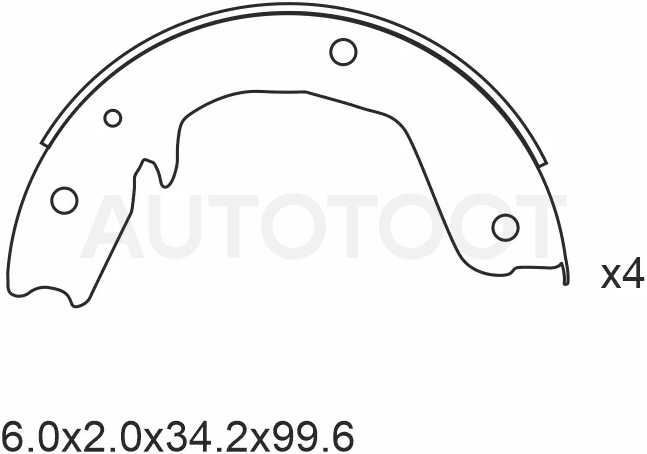 Колодки тормозные барабанные (Сзади/ Стояночный тормоз) Mitsubishi Pajero 99-20 / Montero 00