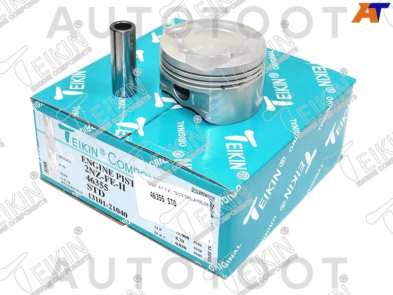 Поршень двигателя с пальцем STD 2NZ-FE/1NZ-FE -46355STD Teikin для TOYOTA YARIS, TOYOTA VITZ, TOYOTA BB, TOYOTA COROLLA, TOYOTA COROLLA FIELDER