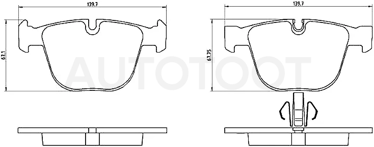 Колодки тормозные (Сзади) BMW 1-Series 07-13 / 5-Series 03-10 / 6-Series 03-10 / X5 06-18