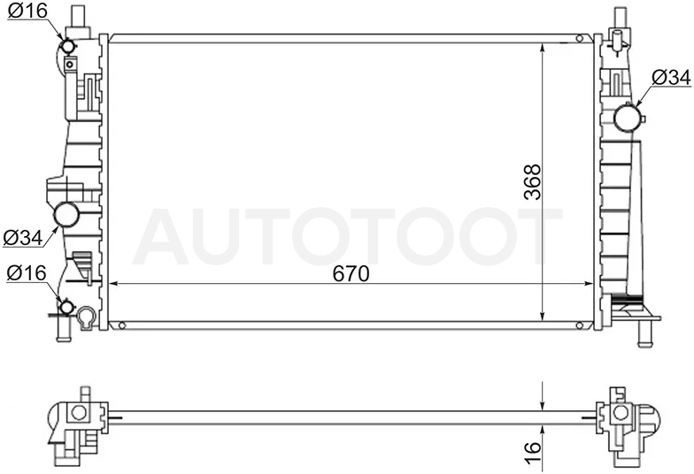 Радиатор Mazda 3 08-13 / Axela 09-13