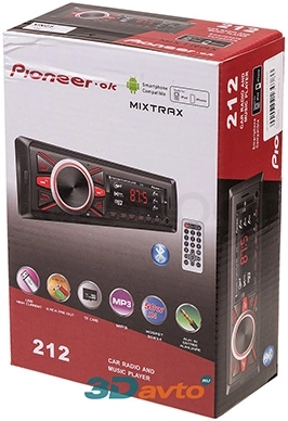 Pioneer Автомагнитола Pioneer.ok 212 с Bluetooth - Артикул 212PIONEEROK - Производитель Pioneer - Фото, Отзывы, Цены