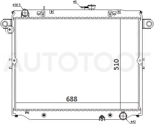 Радиатор Toyota Land Cruiser (J100) 98-07 / Land Cruiser Cygnus 98-07
