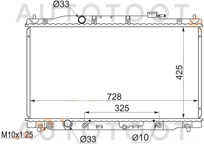 Радиатор охлаждения -HD000412 Sat для HONDA CR-V