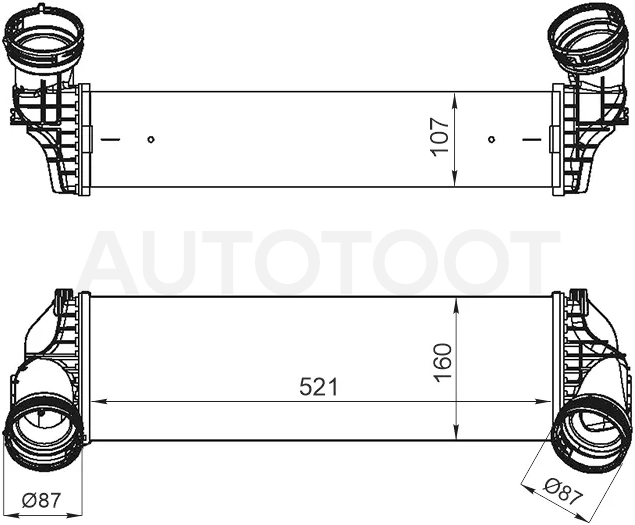 Радиатор интеркуллера -ST17517533475 Sat для BMW X5, BMW X6