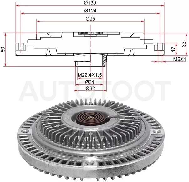 Вискомуфта Audi A6 94-97 / 100 91-95 - Артикул ST4A0121350B - Производитель Sat - Фото, Отзывы, Цены