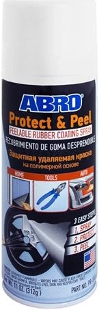 Краска защитная удаляемая на полимерной основе Белая ABRO PR-555-WHT 397гр.