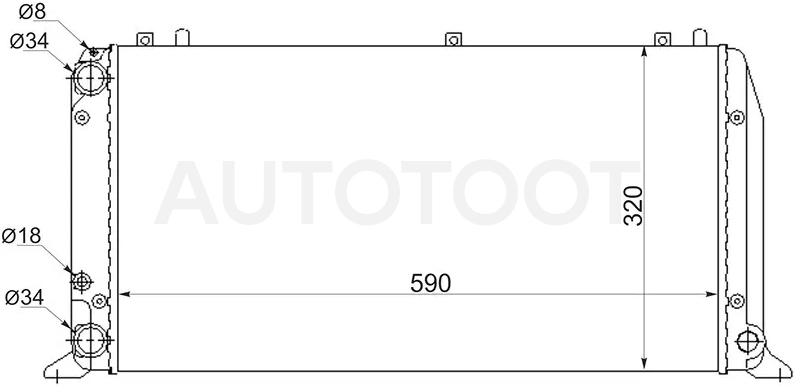 Радиатор Audi 100 91-95 / 80 86-95