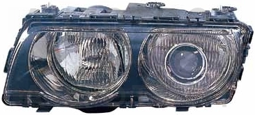 Фара левая (ксенон, под корректор, внутри черная) -  для BMW 7SERIES