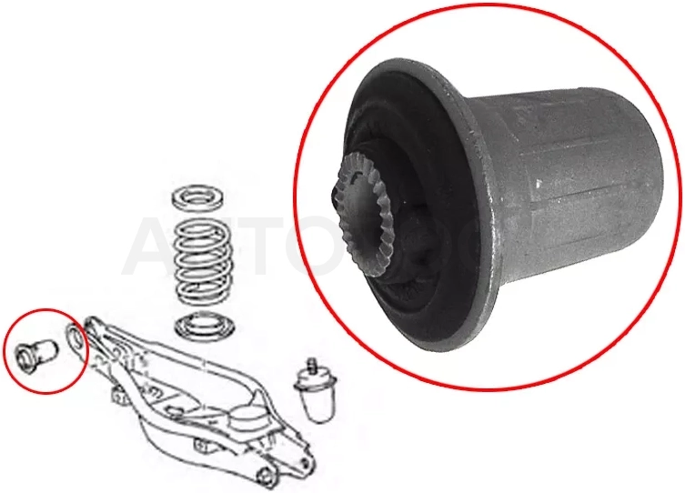 Сайлентблок рычага Toyota Avensis (T270) 08-18 / Corolla 06-13 - Артикул ST4870442050 - Производитель Sat - Фото, Отзывы, Цены