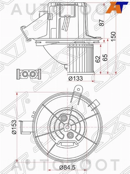 Мотор отопителя салона -STA2048200008 Sat для MERCEDES E-CLASS, MERCEDES GLK-CLASS, MERCEDES C-CLASS