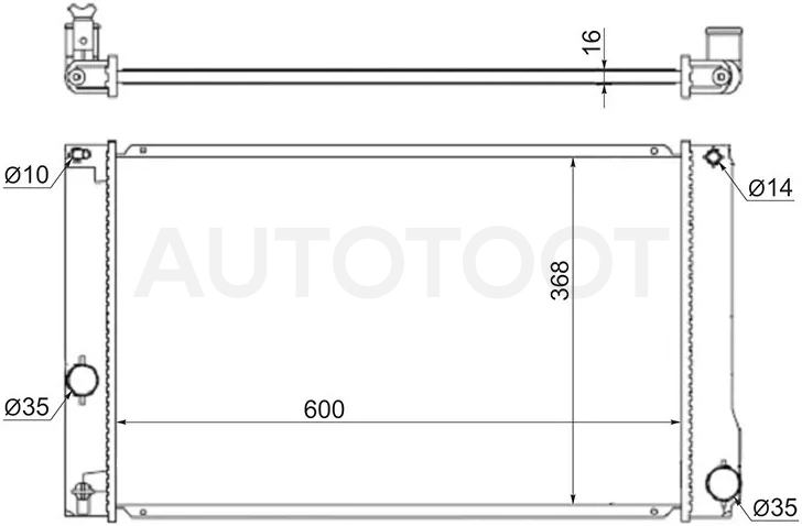 Радиатор Toyota Prius (ZVW30) 09-16 / Prius Alpha 11-21 - Артикул TY0002ZVW30 - Производитель Sat - Фото, Отзывы, Цены