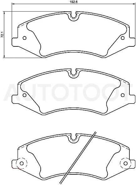 Колодки тормозные (Спереди) Land Rover Discovery 04-20 / Range Rover 02-17 / Range Rover Sport 05-22 / Defender 19