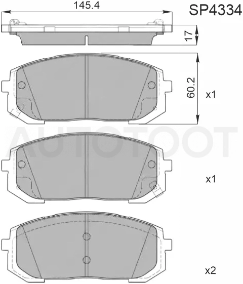 Колодки тормозные (Спереди) Hyundai Sonata 19-23 / Tucson 21- / Kia K5 10-13 / Sportage 21
