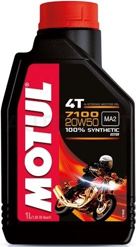 20W-50 MOTUL 7100 4T Масло моторное 1 литр синтетика - Артикул 104103 - Производитель MOTUL - Фото, Отзывы, Цены