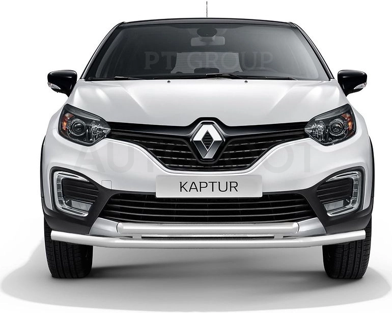 RENAULT Kaptur 2016- Защита переднего бампера двойная Ø63/63мм (НПС) - Артикул RKA220201 - Производитель PT Group - Фото, Отзывы, Цены