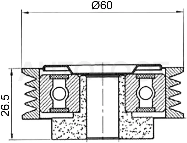Ролик приводного ремня натяжной SUZUKI SX4/SWIFT III 1,3-1,6 05-/IGNIS 1,3-1,5 00-05 /JIMNY 1,3 98