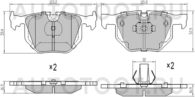 Колодки тормозные (Сзади) BMW 7-Series 01-08 / X5 06-18 / X6 08-20 - Артикул ST34216776937 - Производитель Sat - Фото, Отзывы, Цены