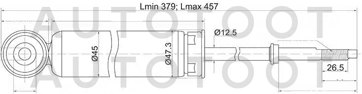 Амортизатор задний левый=правый -JAA0126 Just Drive для NISSAN TEANA