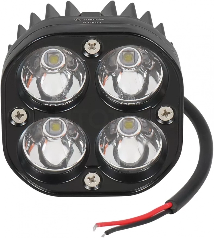 Фара светодиод. квадратная, 4LED, направленный свет, 40Вт, 78х78х50мм, 12/24В, PLUS - Артикул ALED036 - Производитель Airline - Фото, Отзывы, Цены