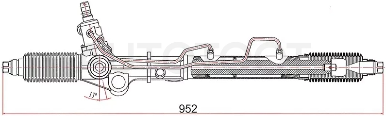 Рейка рулевая Toyota Land Cruiser Prado 96-02 LHD - Артикул ST4425060022 - Производитель Sat - Фото, Отзывы, Цены