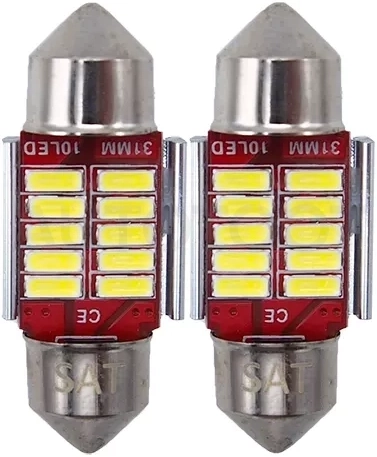 Лампа (C5W/ LED/ Комплект/ 12V C5W 9x31мм Canbus)