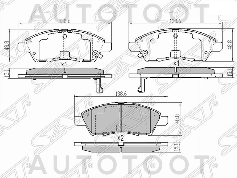Колодки тормозные передние -JBP0404 Just Drive для NISSAN CUBE, NISSAN NOTE
