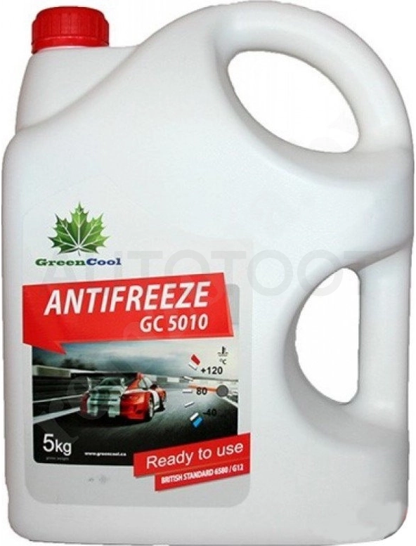 Антифриз G12+ готовый красный Carboxylate Long Life GreenCool 5л