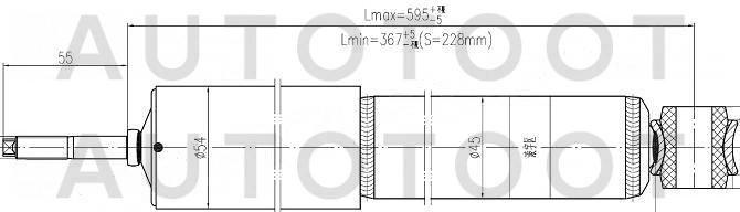 Амортизатор задний левый=правый -PSA343282 Patron для TOYOTA IPSUM, TOYOTA NADIA, TOYOTA PICNIC, TOYOTA GAIA