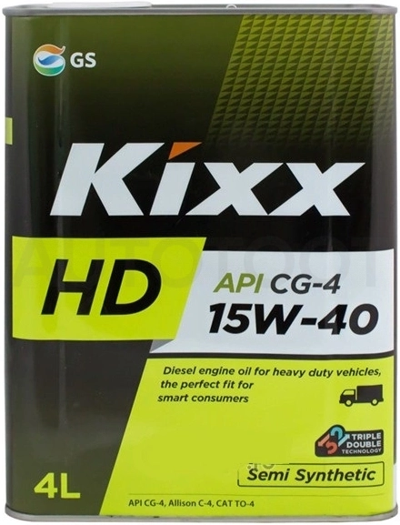 15W-40 KIXX HD Масло моторное полусинтетика 4л (DYNAMIC 15W-40) CG-4