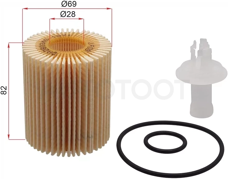 Фильтр масляный (картридж) LEXUS IS250,GS# 3GR-FE, 2-4,5GR-FSE, 2AD-FTV 03