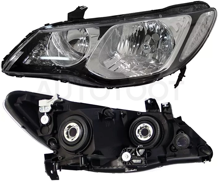 Фара Honda Civic 05-12 (Слева/ Галоген/ под электрокорректор/ 4D SED)